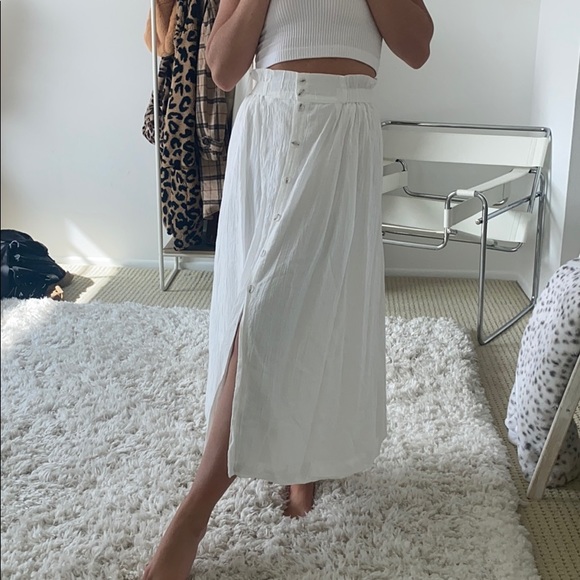 button up maxi skirt